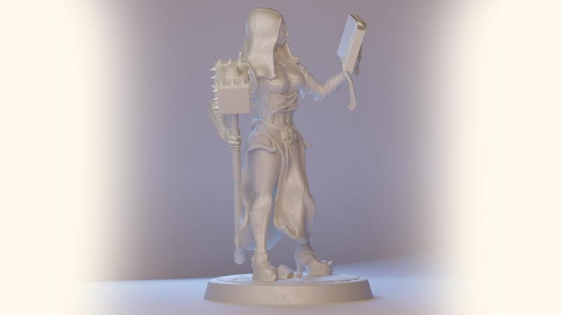Printable Priestess miniature. for SLA/DLP/LCD printing