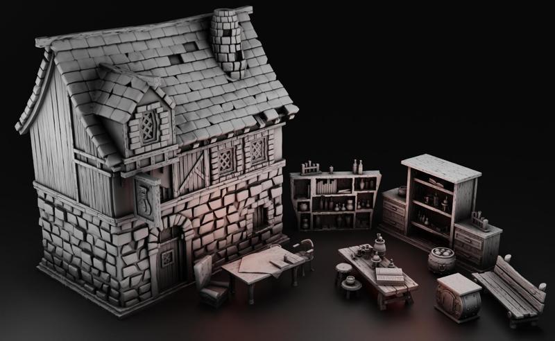 potion shop with interior