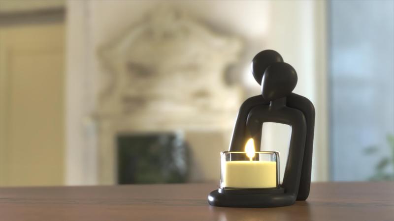 Challenge -  candle holders Couple minimalist base support V3 HomeDecor_ TinyMakers3D