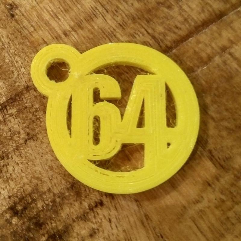 Keychain Number Fob (Round - 0-99)