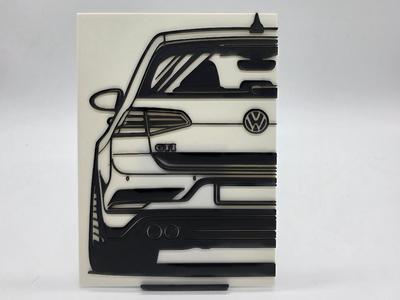 2D Wall Art VW Golf 7 GTI