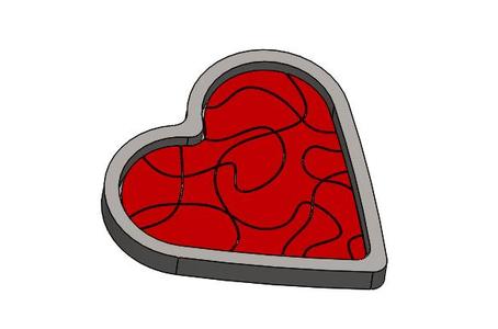3D printed heart puzzle