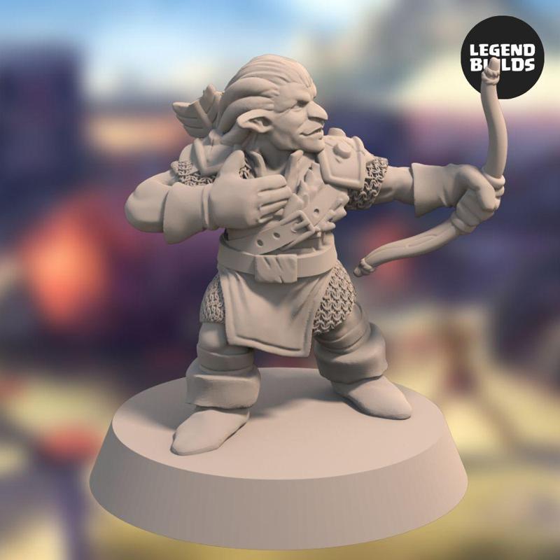 Nikta Archer - Pose 2 – 3D printable miniature – STL file