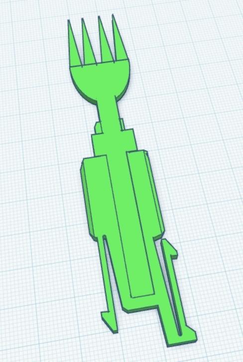 Otf knife fork blade.