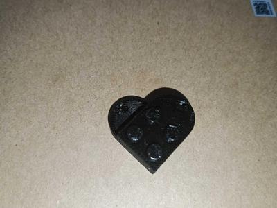 Lego heart keychain