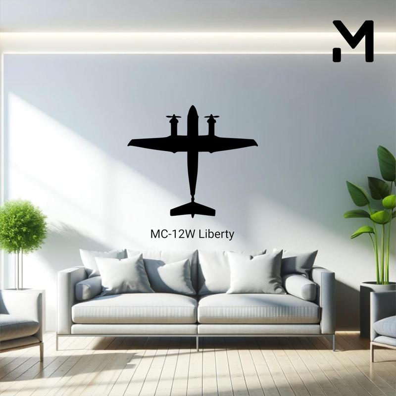 Wall silhouette - US Military Aviation - MC-12W Liberty