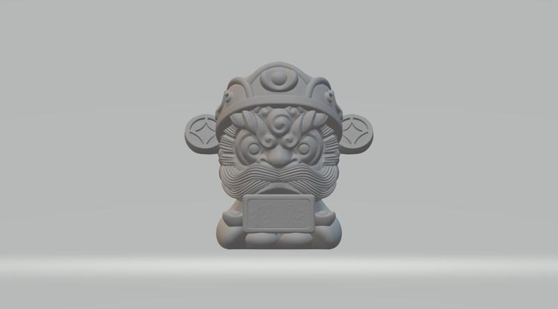 Chinese Mythical Creature Qilin - God of Wealth 3D print model