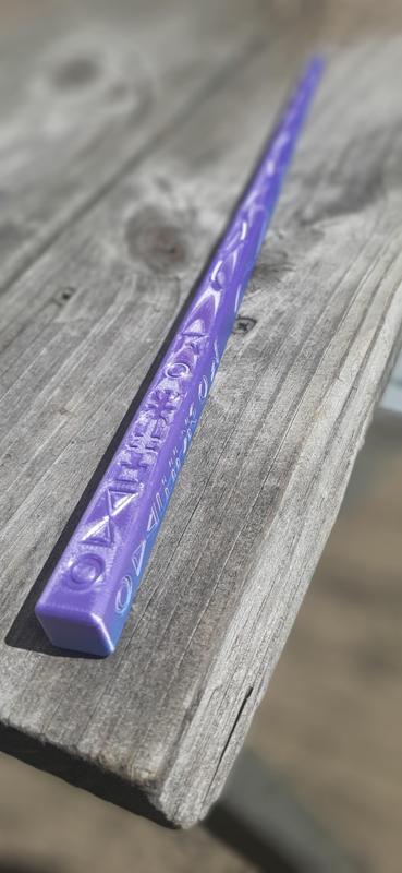 Rune carved Wand for magic spells and little witches