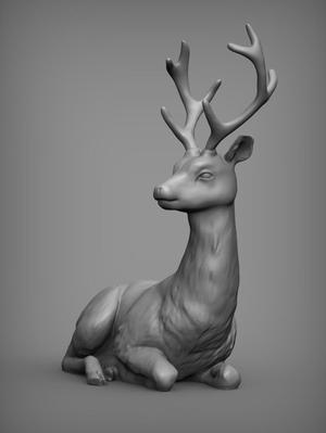 Horned deer