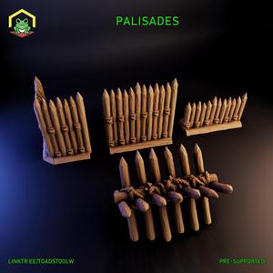 Wood palisades