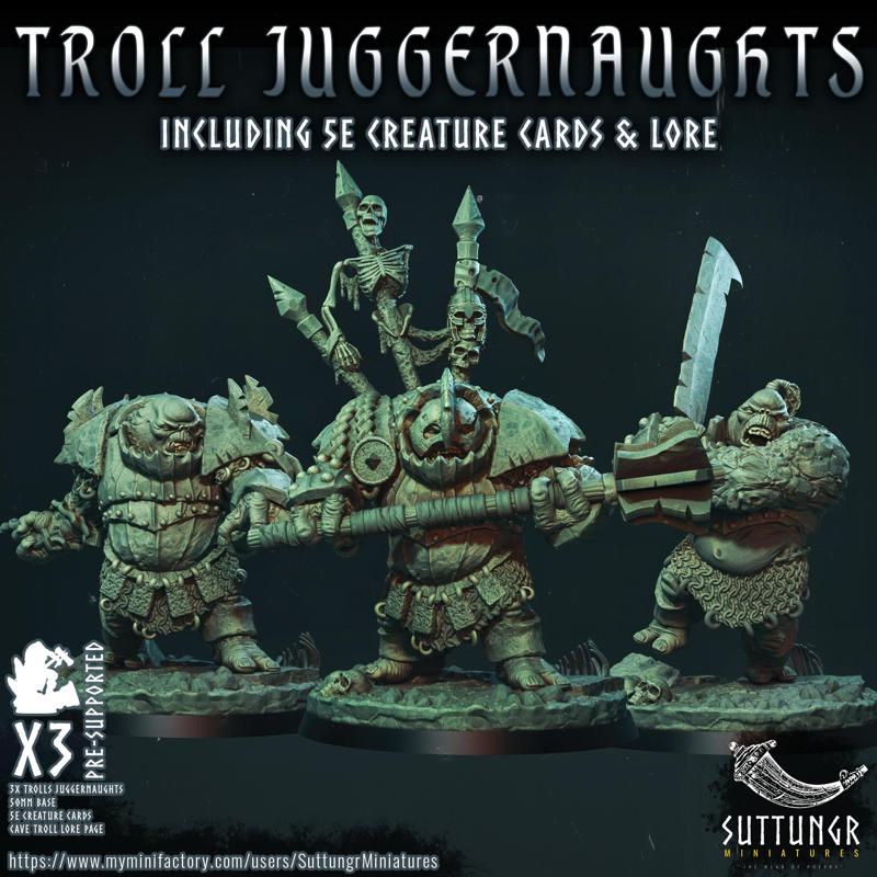 3x Troll Juggernaughts - Pre-Supported