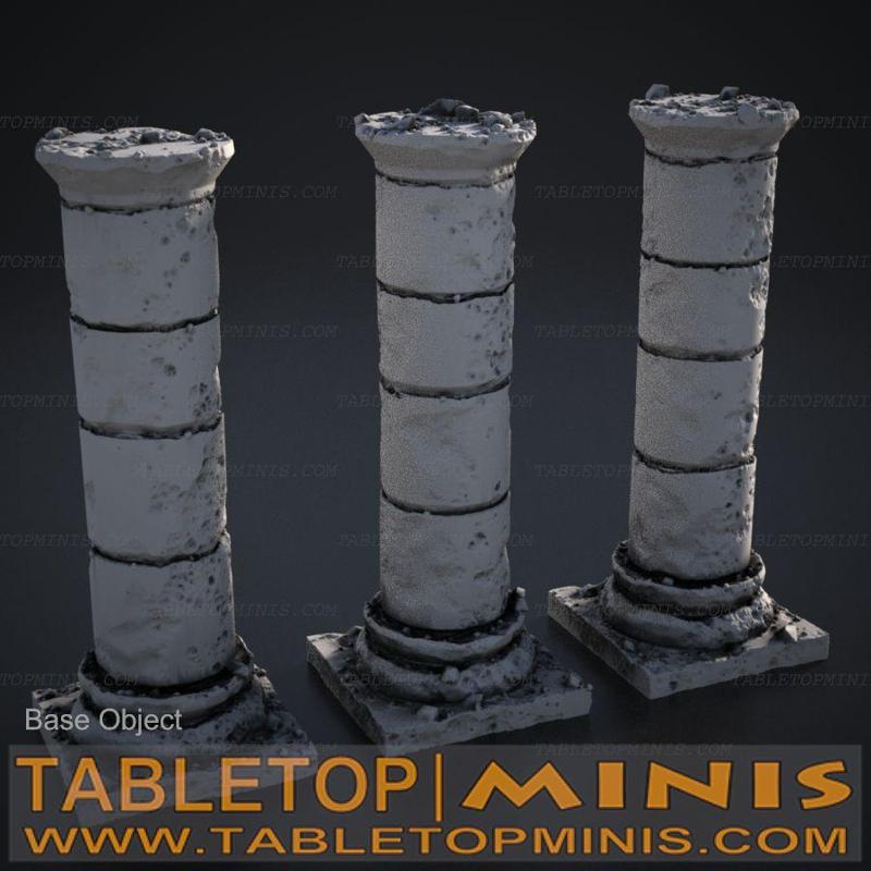 Cylindrical Damaged Pillars