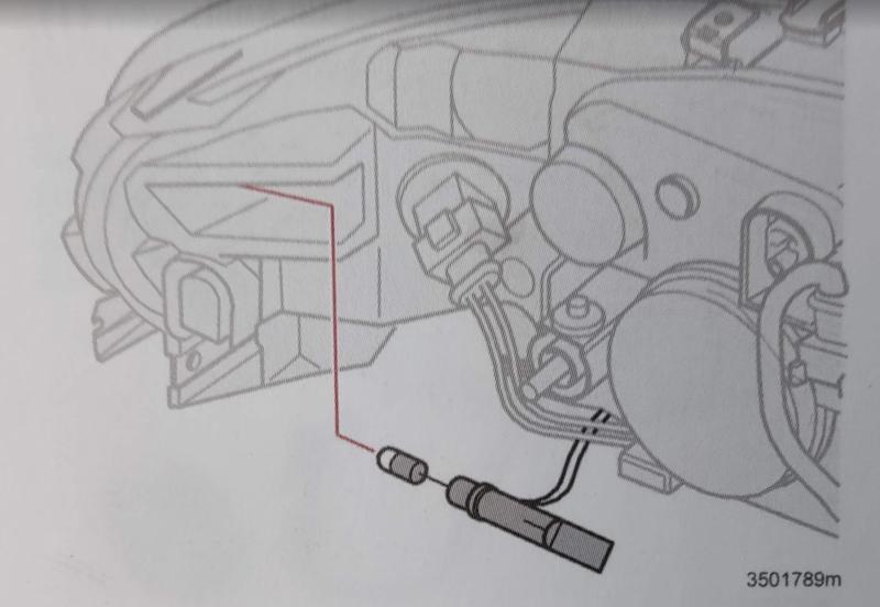 Volvo position light bulb tool