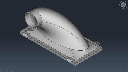 MGTF Top of airbox for streight connection of tb amd venturi efect.