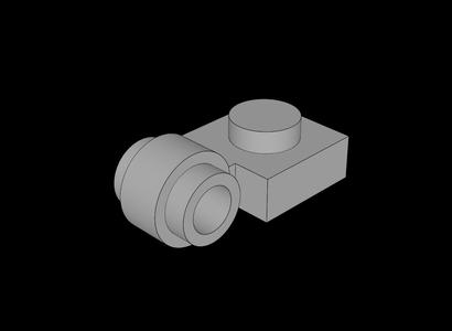 Lego Compatible (4081b.dat) Plate  1 x  1 with Clip Light Type 2