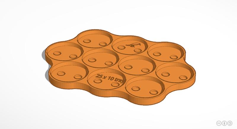 25mm Movement Tray (10 miniatures)