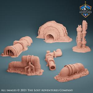 Sewer Pipes (Set of 6)