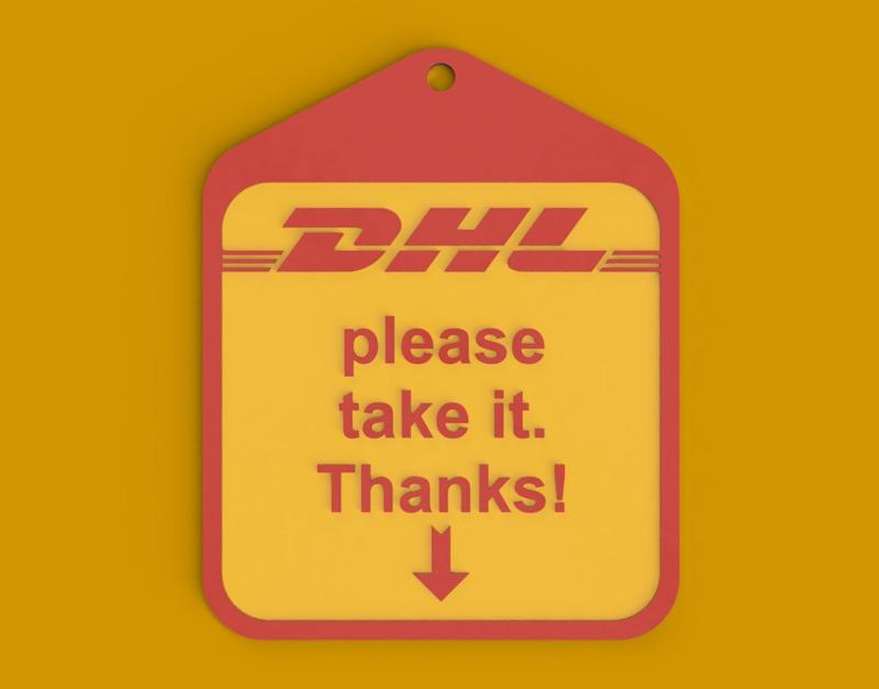 DHL Sign - please take / pick-up