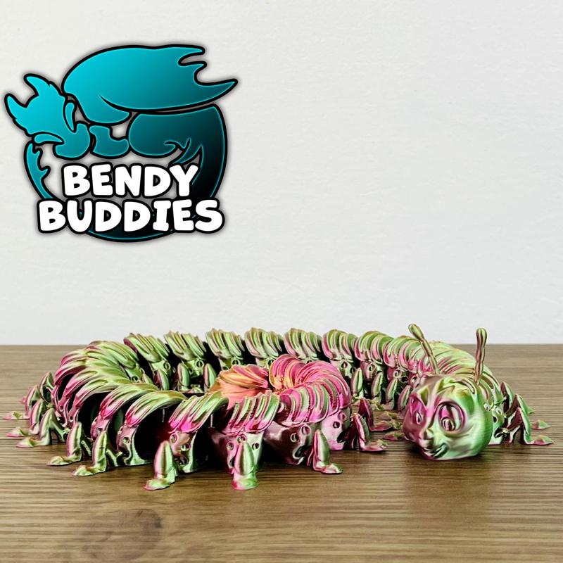 Squiggle Cute Crawler / Centipede Articulated / Print-in-Place Carrion / Worm Insect / Forest Jungle Bug
