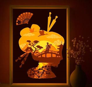 japanese Sakura Landscape light box