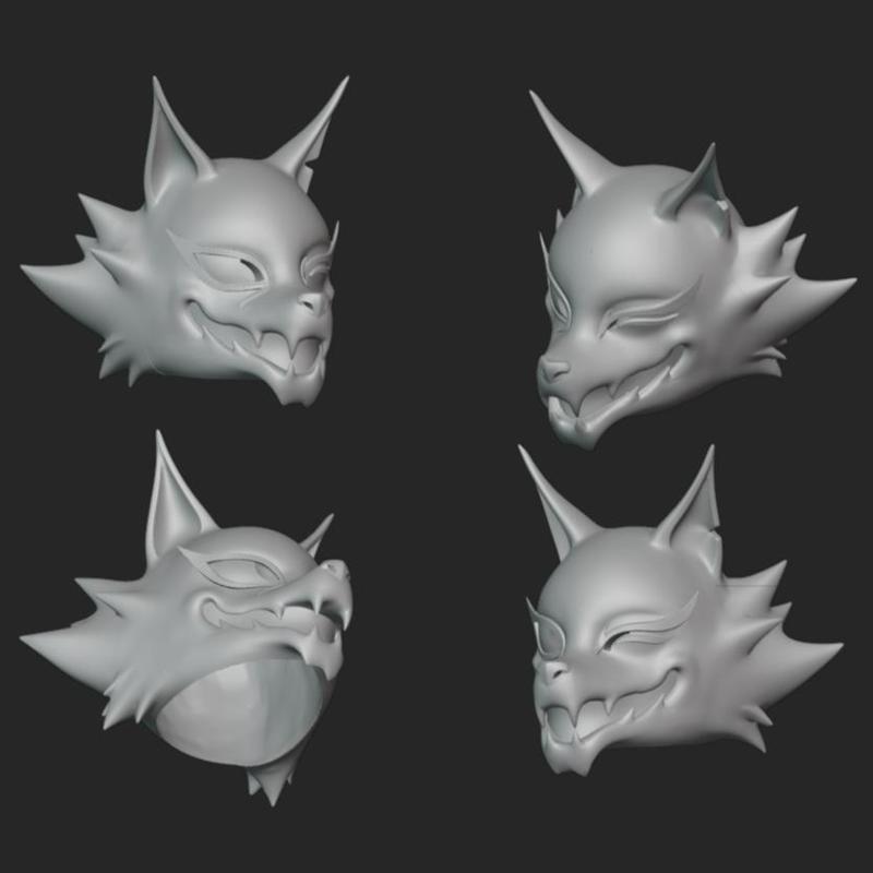 DRAGON MASK 3D STL FILE | DRAGON MASK DIGITAL FILE