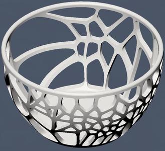 Voronoi bowl using voronoi sketch only