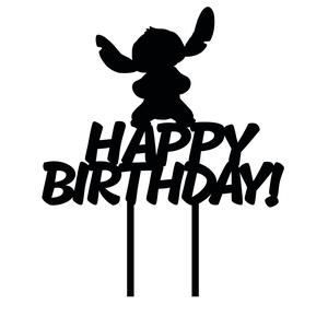 4 SETS OF CAKE TOPPER STITCH AND HAPPY BIRTHDAY STITCH NUMBERS