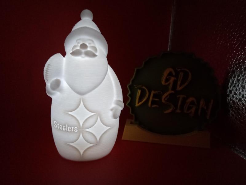 Pittsburgh Steelers CHRISTMAS NFL FOOTBALL SANTA LIGHT