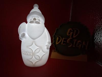 Pittsburgh Steelers CHRISTMAS NFL FOOTBALL SANTA LIGHT