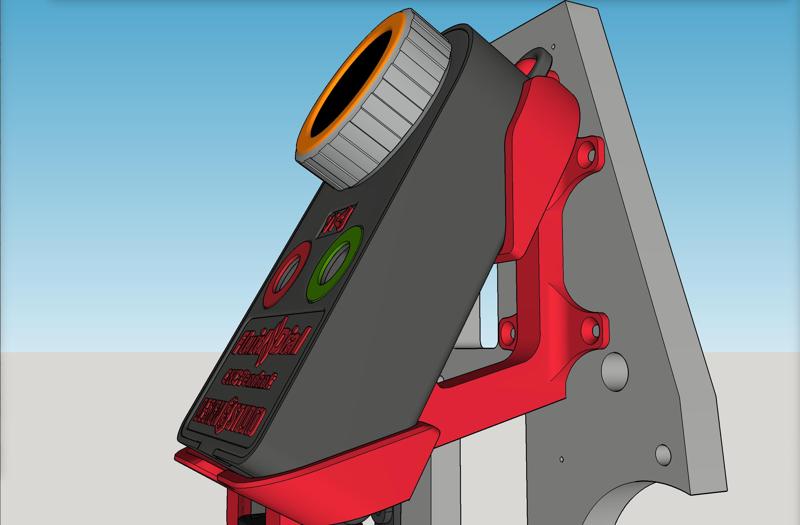 Cradle for FluidNC Dial Pendant on YZ plate of LowRider v3 CNC (v1.5)