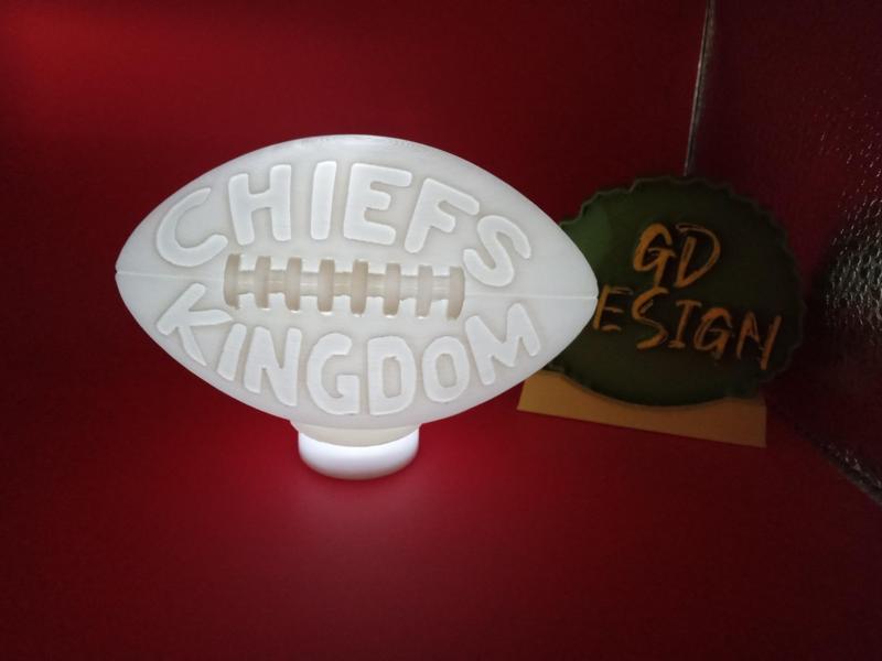 Kansas City Chiefs-Chiefs Kingdom 3D NFL FOOTBALL TEALIGHT