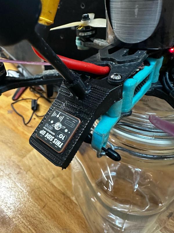 Foxeer Mega 5 Antenna and GPS holder (Flywoo GOKU GM10 Mini V3)