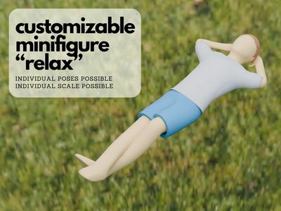 H0 Scale Minifigure "Relax"