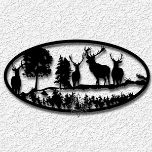 Elk scene wall art Nature Scenery decor
