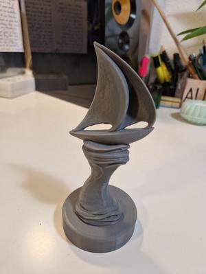 Brigintine New Jersey Outdoor Sailboat Sculpture - original with pedestal