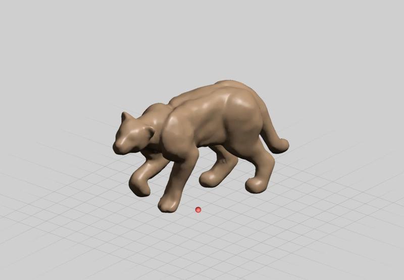 Realistic 3D Cougar Model in Walking Pose - Printable STL File