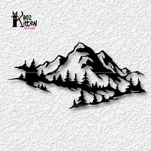 Minimalistic mountain scenery wall art nature scene decor
