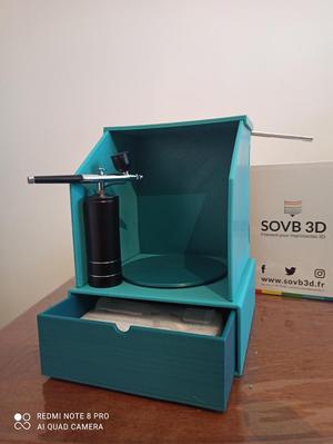 airbrush paint booth, cabine de peinture aérographe