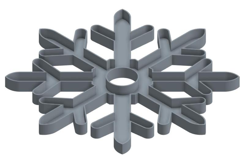 Snowflake cookie cutter