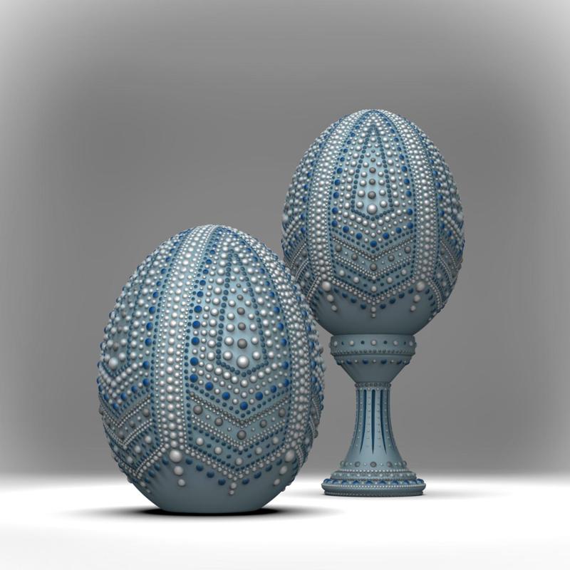 Ornate Dot Art Egg Decor/Container