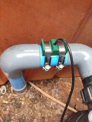 DS18B20 sensor holder in 50mm pipe