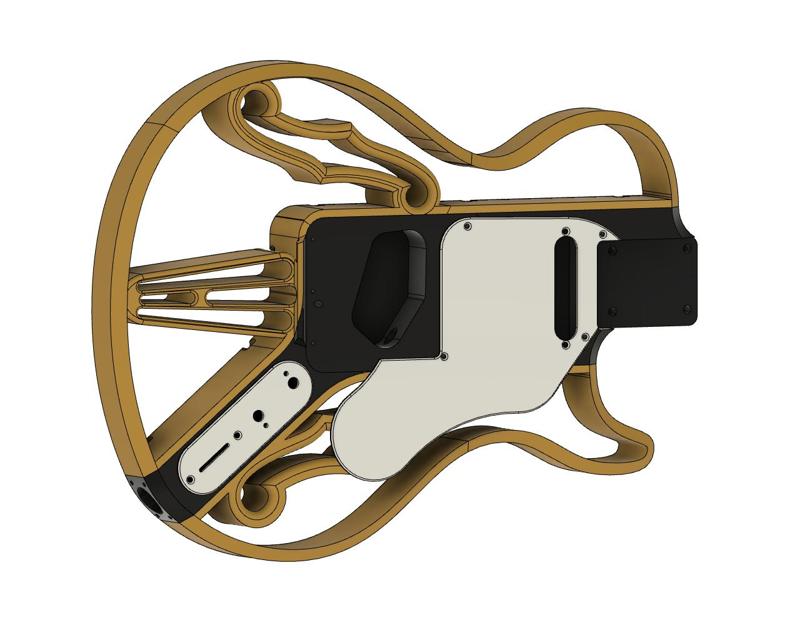 Modulcaster - Hollow body Jazz guitar style