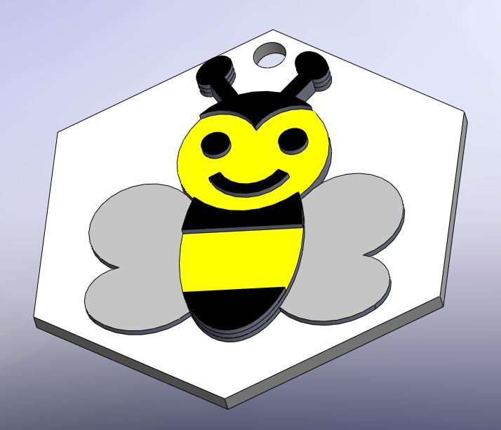 bee keychain