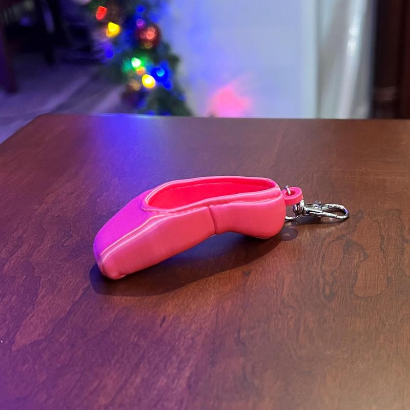 Realistic Keychain-Sized Ballet Pointe Shoe / Ballet Slipper STL