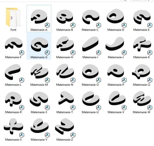 Alphabet Letters - Matemaise Font