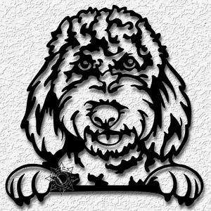 Goldendoodle wall art poodle lab dog mix decor