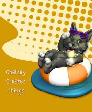 Summertime Cool Pool Cat