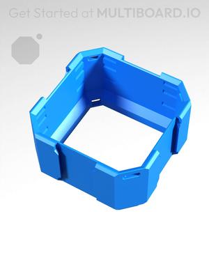 1x1x0.5 - Full Multipoint Rail - Standard Click-In Multibin Shell Extension