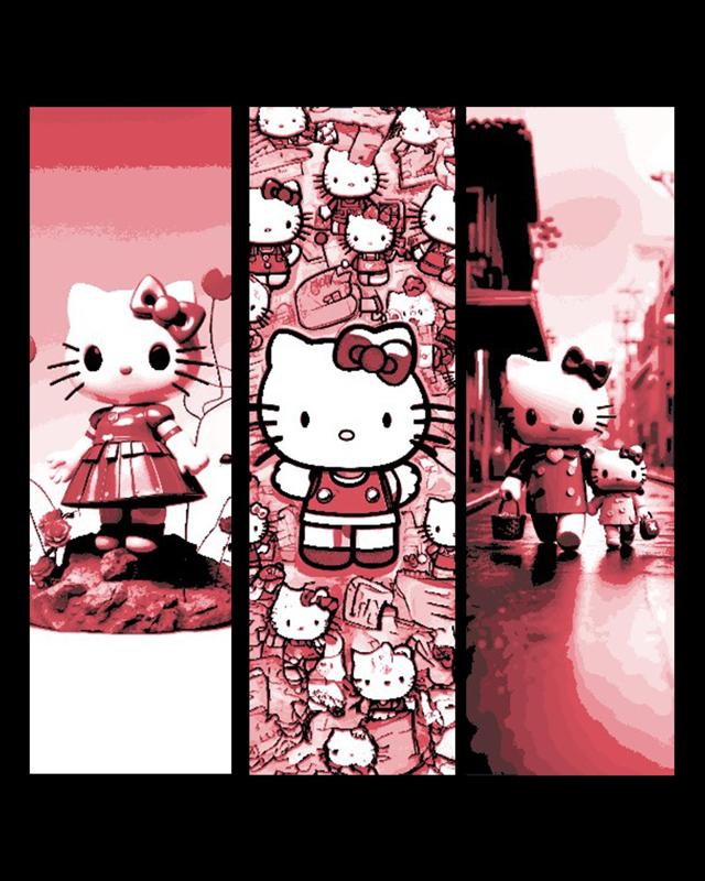 Fan Art of the cute little cat - Say Hi to My Little Kitty on the town Set of Bookmarks