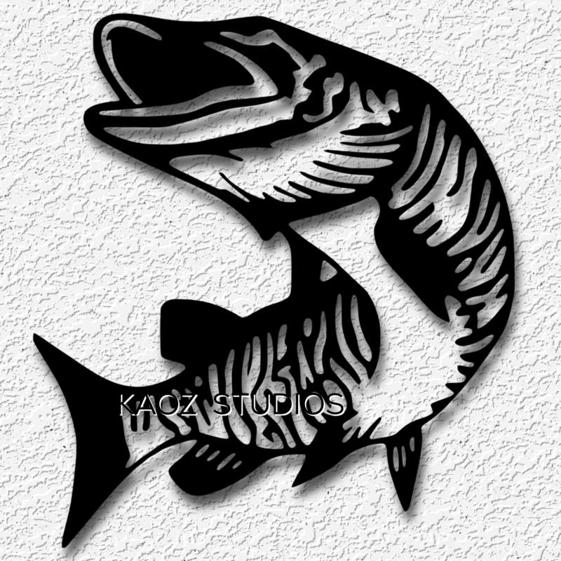 realistic fish wall art fishing decor nature decoration